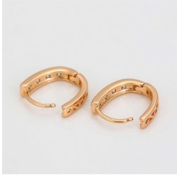 Arracadas Para Niña o Adulto Con Cristales Oro 18K Laminado Dorado