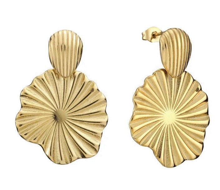 Aretes de Acero Inoxidable Enso para Dama EICE232109G Dorado