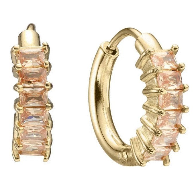 Aretes de Acero Inoxidable Enso para Dama EICB232139G Dorado