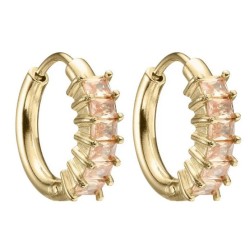 Aretes de Acero Inoxidable Enso para Dama EICB232139G Dorado
