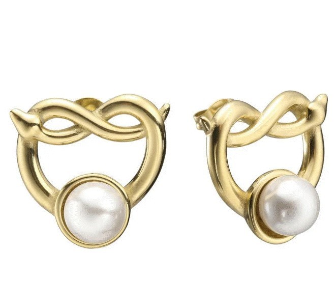 Aretes de Acero Inoxidable Enso para Dama EICB232137G Dorado