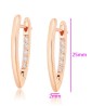 Arracadas en Forma de V Con Cristales Oro Rosa 14K Laminado