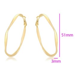 Modernas Arracadas Para Dama Torsal Ligeras Oro 14K Laminado Dorado