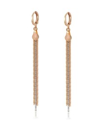 Aretes de Oro Laminado 14K Largos Cadenas Colgantes Dama Dorado