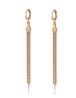 Aretes de Oro Laminado 14K Largos Cadenas Colgantes Dama Dorado