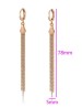 Aretes de Oro Laminado 14K Largos Cadenas Colgantes Dama Dorado