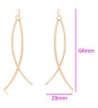 Modernos Aretes De Oro Laminado 14K Largos Colgantes Dama Dorado