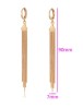 Aretes Largos Fiesta Dama Cadenas Colgantes Oro 18K Laminado Dorado
