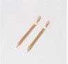 Aretes Largos Fiesta Dama Cadenas Colgantes Oro 18K Laminado Dorado