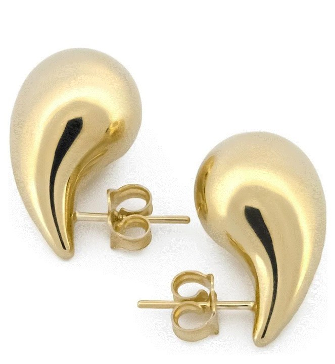 Arete Gota 2 cm Oro Sólido 10k