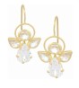 Aretes Angel Zirconias Oro Sólido 10k