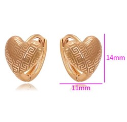Aretes Arracadas Corazón P/ Dama o Niña Oro 18K Laminado Dorado