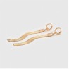 Aretes Largos Fiesta Colgantes Cadenas Oro 18K Laminado Dorado