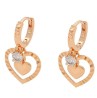 Arracada Huggies Corazón con Cristal Oro 18K Laminado Dorado