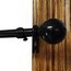 CORTINERO DECORATIVO TIPO CAFÉ 5/8, 48-84 NEGRO BALI