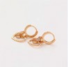 Arracada Huggies Corazón con Cristal Oro 18K Laminado Dorado