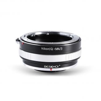 Lentes de montura Beschoi Nikon G / F / AI / AIS / D para Panasonic Micro 4/3 M4/3 Cuerpo de cámara Adaptador de montura de len