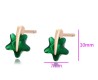 Aretes Broquel Estrella Esmeralda Adulto Niña Oro Laminado Dorado