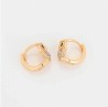 Arracadas Búho Cristales Onix Niña o Adulto Oro 14K Laminado Dorado