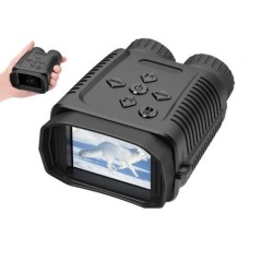 Binoculares de visión nocturna binoculares infrarrojos recargables de día y noche, pantalla de 2,4 pulgadas, ajuste de visión n