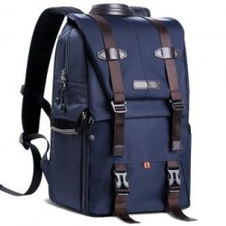 20L Mochila Fotografía para Cámara Reflex con Cubierta Impermeable, para Diaria y Viaje, Azul - KF13.087