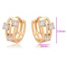 Arracadas Dama Caladas Cristales Austriacos Oro 18K Laminado Dorado
