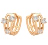 Arracadas Dama Caladas Cristales Austriacos Oro 18K Laminado Dorado