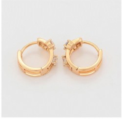 Arracadas Dama Caladas Cristales Austriacos Oro 18K Laminado Dorado