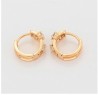Arracadas Dama Caladas Cristales Austriacos Oro 18K Laminado Dorado