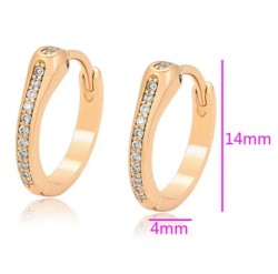 Arracadas Serpiente Con Cristales y Onix Oro 18K Laminado Dorado