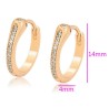 Arracadas Serpiente Con Cristales y Onix Oro 18K Laminado Dorado
