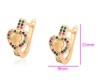 Aretes Corazón Mariposa Con Cristales Colores Oro 18K Laminado Dorado