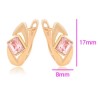 Aretes Dama Rombo Zafiro Rosa Oro Rosa 18K Laminado
