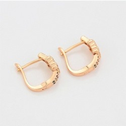 Aretes con Esmeraldas Rubí Zafiro y Citrino Oro 18K Laminado Dorado