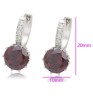 Aretes Arracadas Oro 14k Laminado Brillante Cristal Rojo