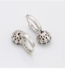 Aretes Arracadas Oro 14k Laminado Brillante Cristal Rojo