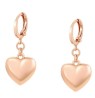 Aretes Corazón Colgante Para Dama Oro Rosa 14k Laminado