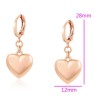 Aretes Corazón Colgante Para Dama Oro Rosa 14k Laminado