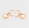 Aretes Corazón Colgante Para Dama Oro Rosa 14k Laminado