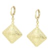 Modernos Aretes Largos Rombo Diseño Grecas Oro 14k Laminado Dorado