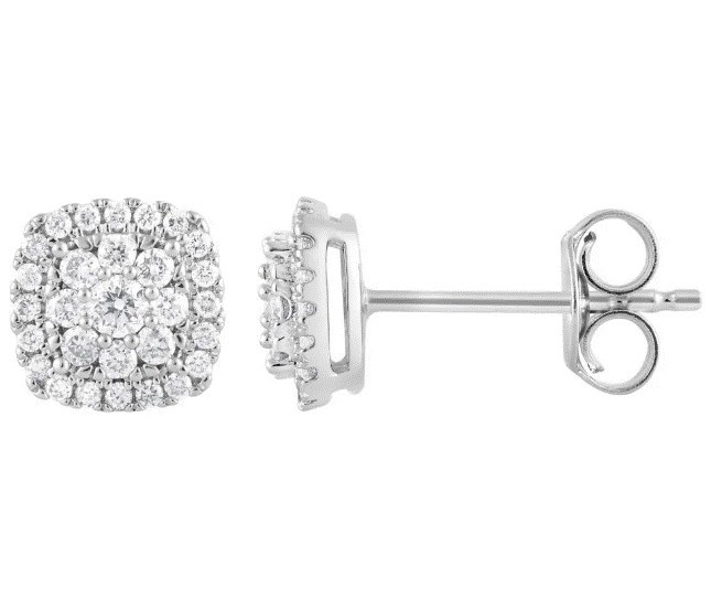 Aretes en Plata Esterlina y Diamantes Éticos 0.31ct