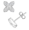 Arete Hoja en Plata Esterlina y .048ct Diamantes Éticos