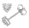 Aretes Corazón en Plata Esterlina y Diamantes Éticos 0.10ct