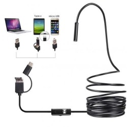 Cámara de inspección USB inalámbrica, cámara de inspección de endoscopio a prueba de agua con 6 luces LED, cámara de endoscopio