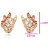Aretes Dama Racimo Flores Cristales y Topacio Oro Laminado