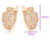 Aretes Con Cristales Diseño Grecas Oro 14k Laminado