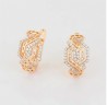 Aretes Con Cristales Diseño Grecas Oro 14k Laminado