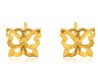 Aretes Broqueles Mariposa Oro 24k Laminado Para Niña
