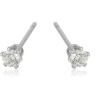 Broqueles Cristal Para Niña Oro 18k Laminado 3 Mm Blanco