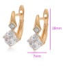 Finos Aretes Dama Con Cristal Austriaco Oro 14k Laminado